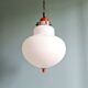 Suspension Space Age en opaline blanche, Massive, 1970