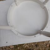 Side table in chestnut painted white