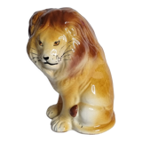 Lion in glazed ceramic, 70s