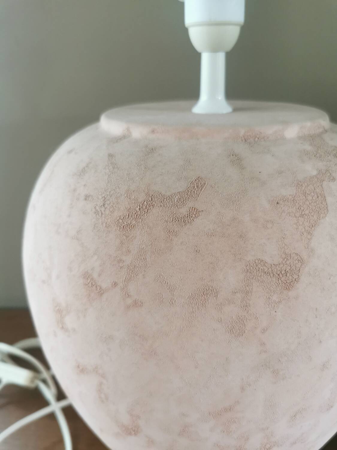 Vintage terracotta lamp base
