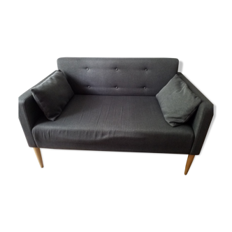 2-seater grey danish sofa