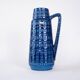 Vase en céramique bleue, design allemand, années 1960, fabriqué par Scheurich.