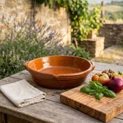 Ancienne Teglia (ou Cassole) italienne en terre cuite – Plat rustique
