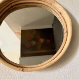 Duo miroirs rotin  30 cm