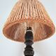 Wood lamp turned vintage rope blinds