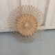 Miroir soleil rond en rotin - 48cm