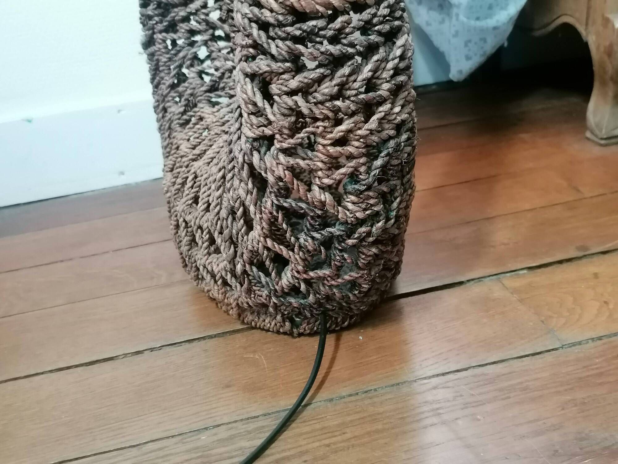 Lamp made of rope and resin - Bohemian, nautical, natural, ethnic.
