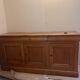 Louis Philippe style solid cherry wood buffet and display cabinet set.