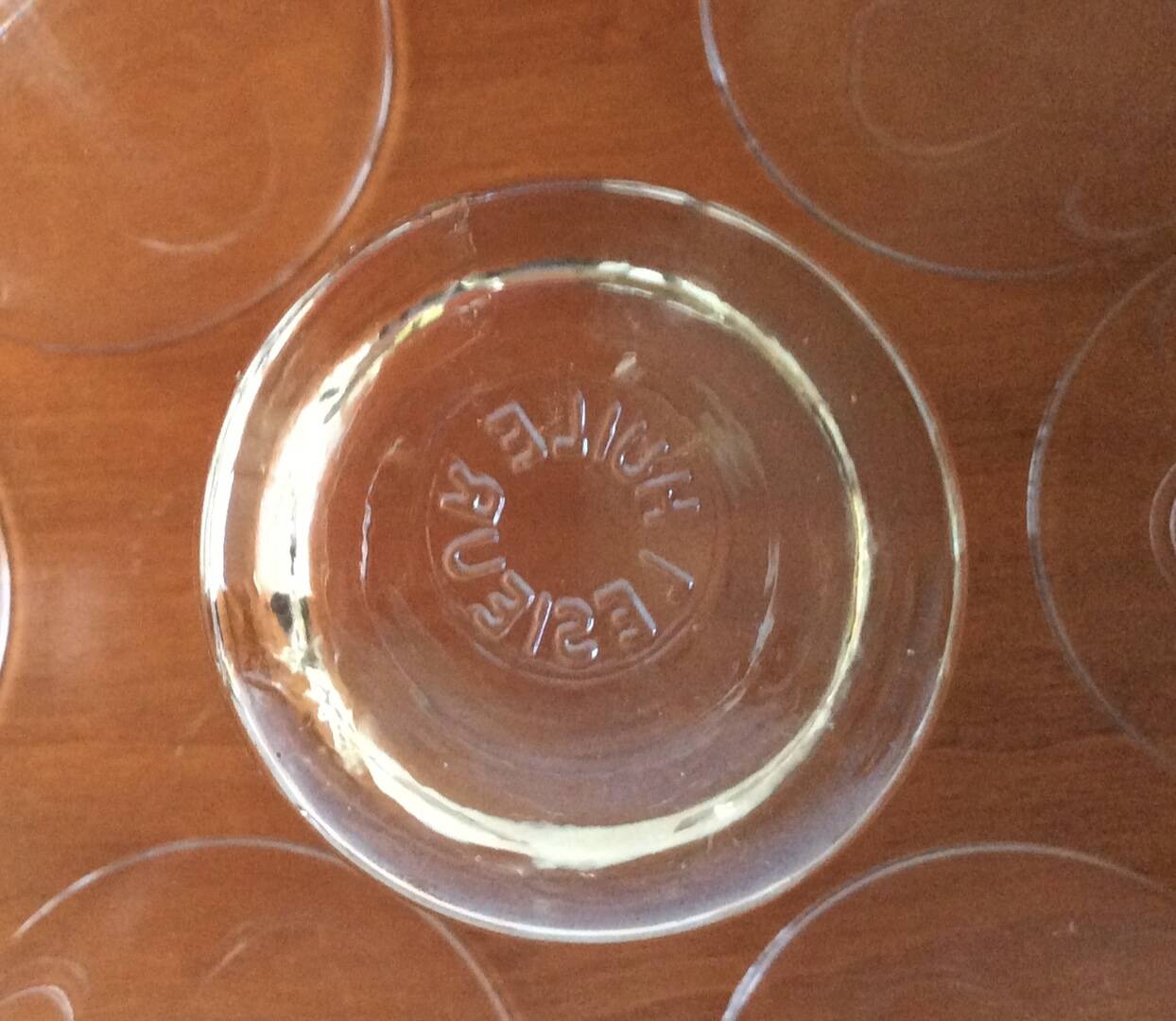Old soda glasses Huile Lesieur