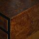 Danish Art Deco console with elm wood and burl drawers, 1940s.