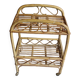 Vintage rattan trolley on wheels