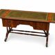 English mahogany double-sided desk with extensions