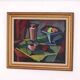 Original mid-century Swedish oil on canvas – “Kubisk Still Life” by Bror Göransson – vintage & framed – 75 × 64 cm (29.5" × 25.2")