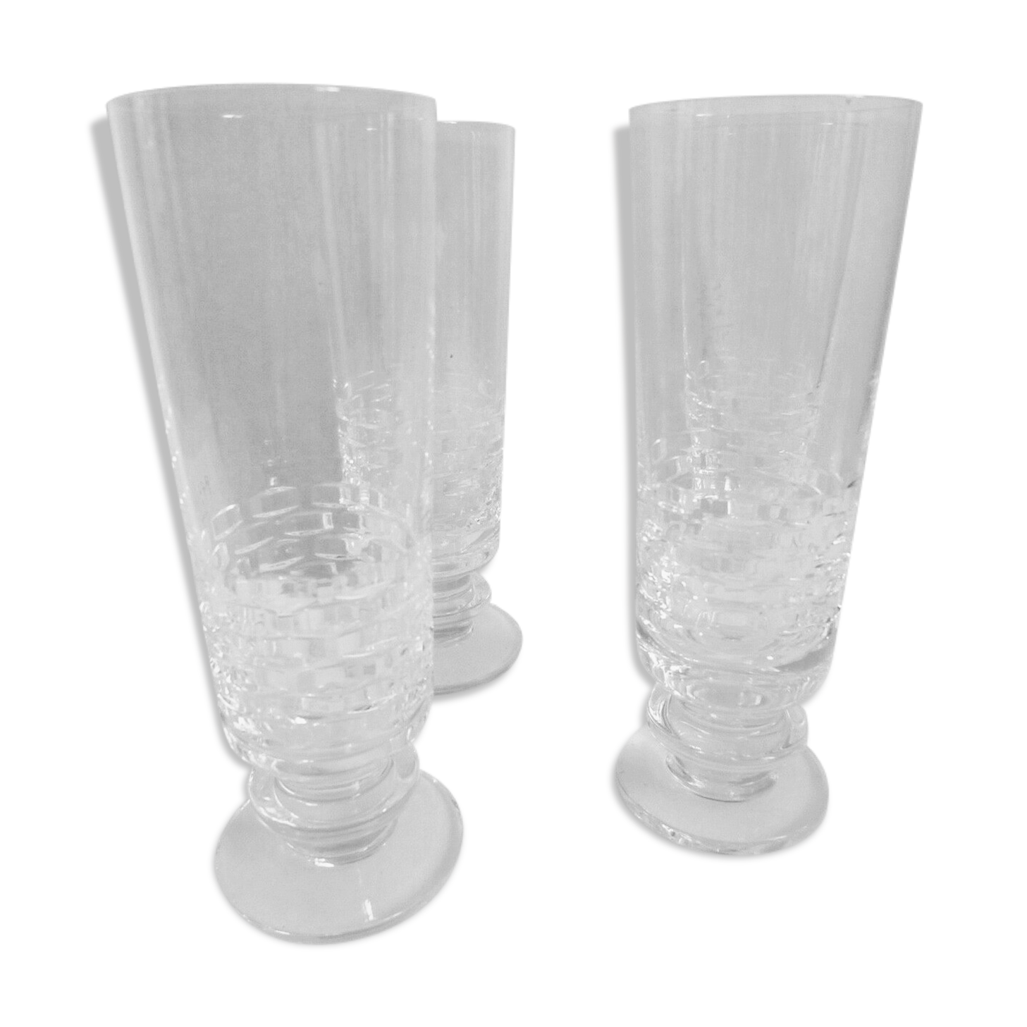 4 champagne flute - Vannes crystal