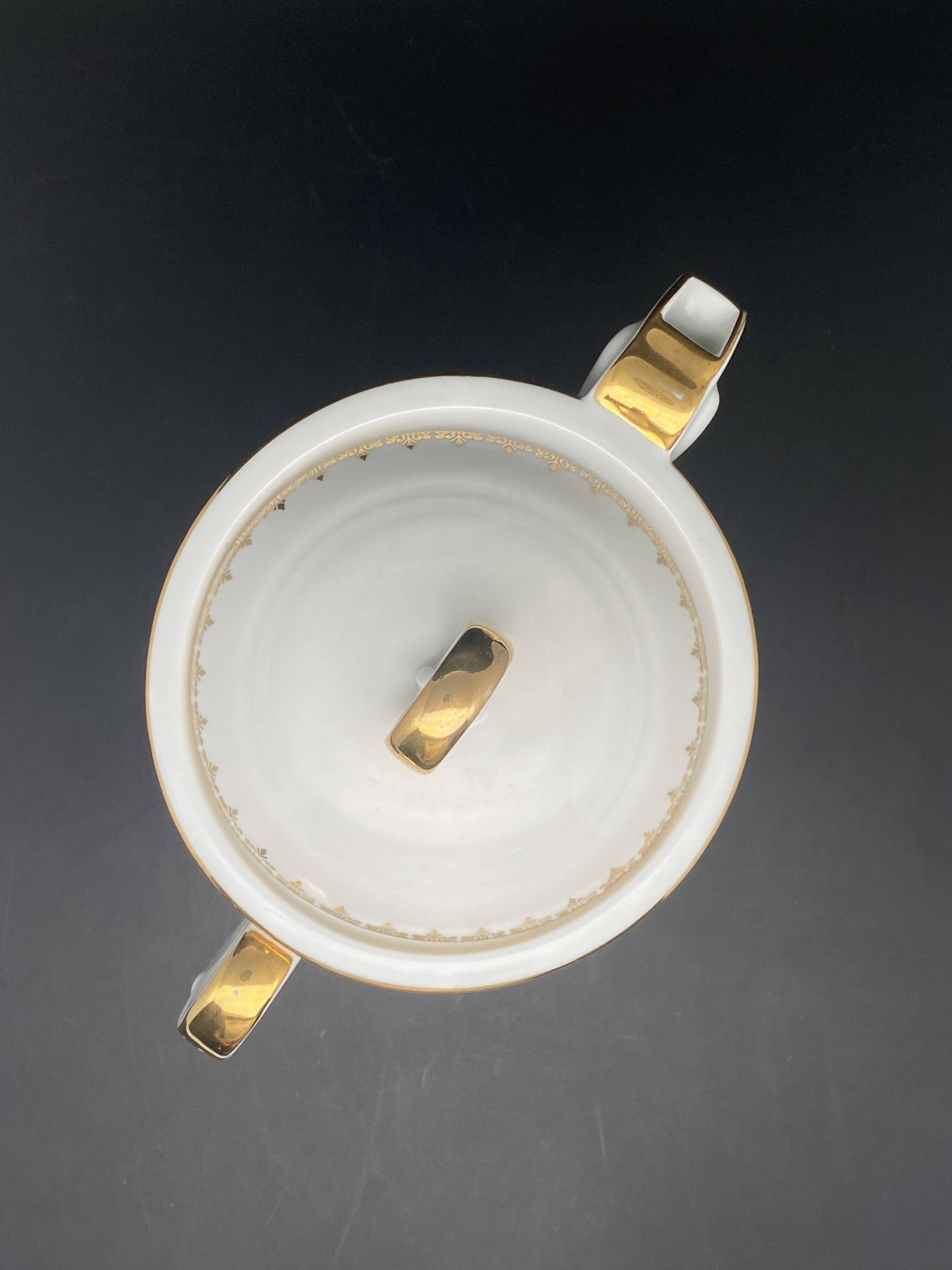 White and gilded Limoges porcelain tea/coffee service – MPM0724SV1