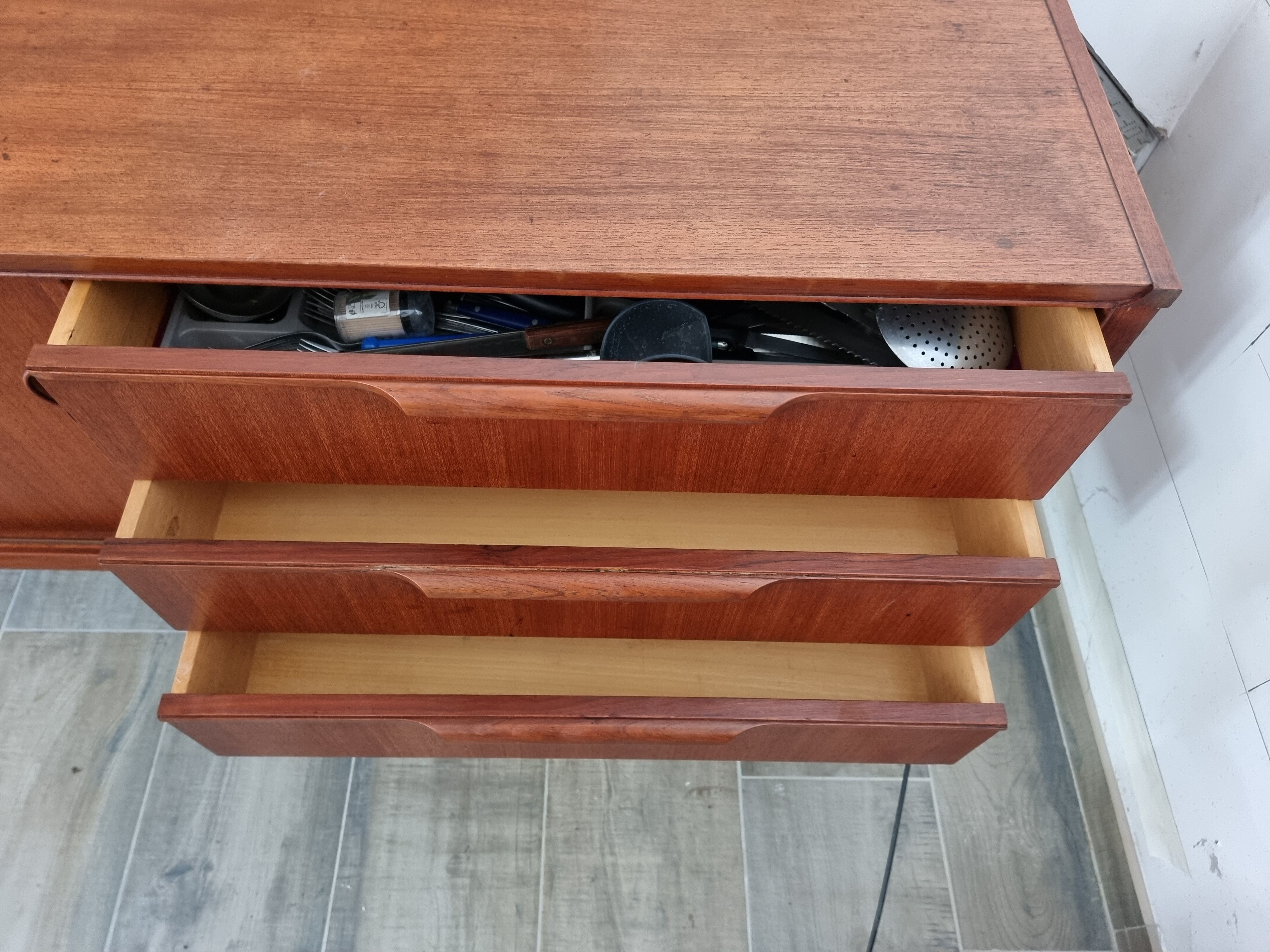 Vintage teak row 60 year