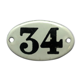 Enamelplate number 34