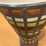 Very nice vase by Roger Capron with grid décor