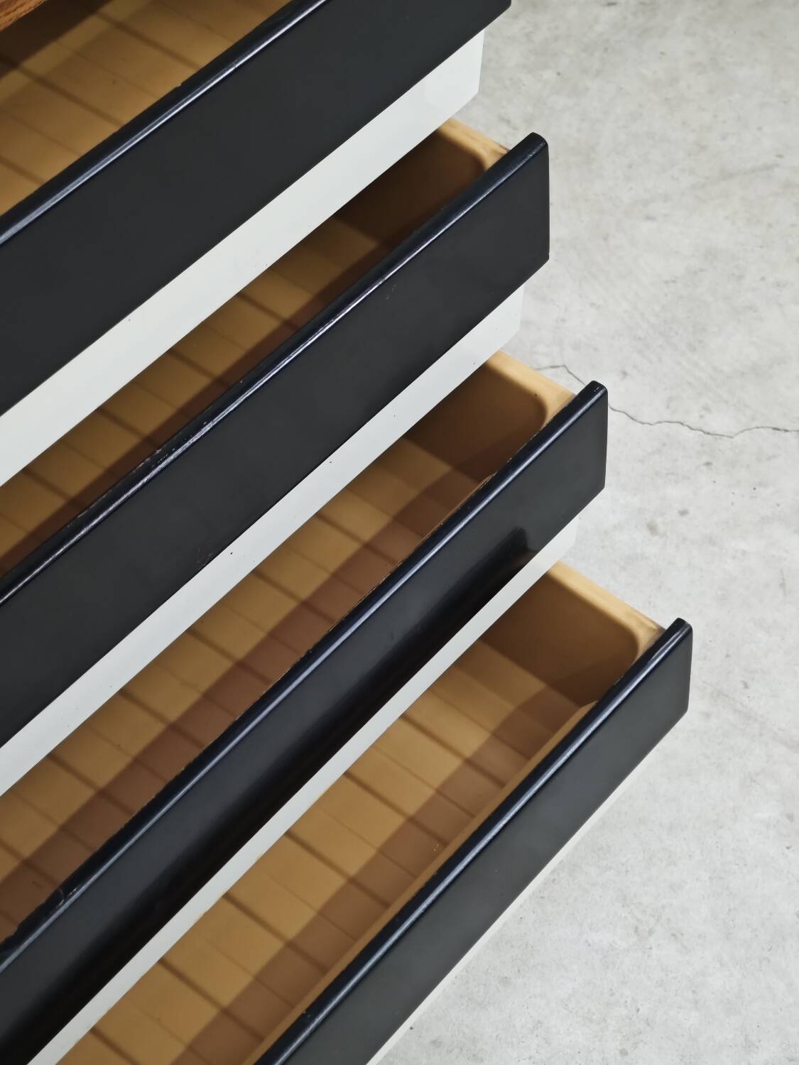 U-458 Sideboard Cabinet by Jiri Jiroutek for Interier Praha black and white 1960