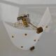 Vintage 1950 wall light in perspex and brass