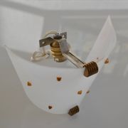 Vintage 1950 wall light in perspex and brass