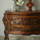 Commode tombeau en noyer style Louis XV, XXème