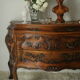 Louis XV style walnut tomb chest of drawers, 20th century