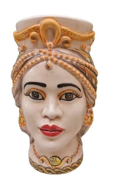 Sicilian ceramic head vases/ Moorish heads