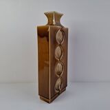 Mid Century Czech Brown Ceramic Vase Ditmar Urbach, 1960's.