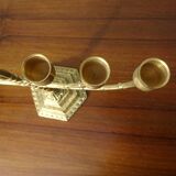 7-branch chandelier, in gilded brass, signed Wainberg.