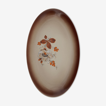 Oval dish in Earthenware of Saint Amand model Eglantine L 36 cm