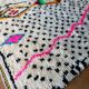 White azilal berber carpet with new neon colored patterns 300 X 200 cm