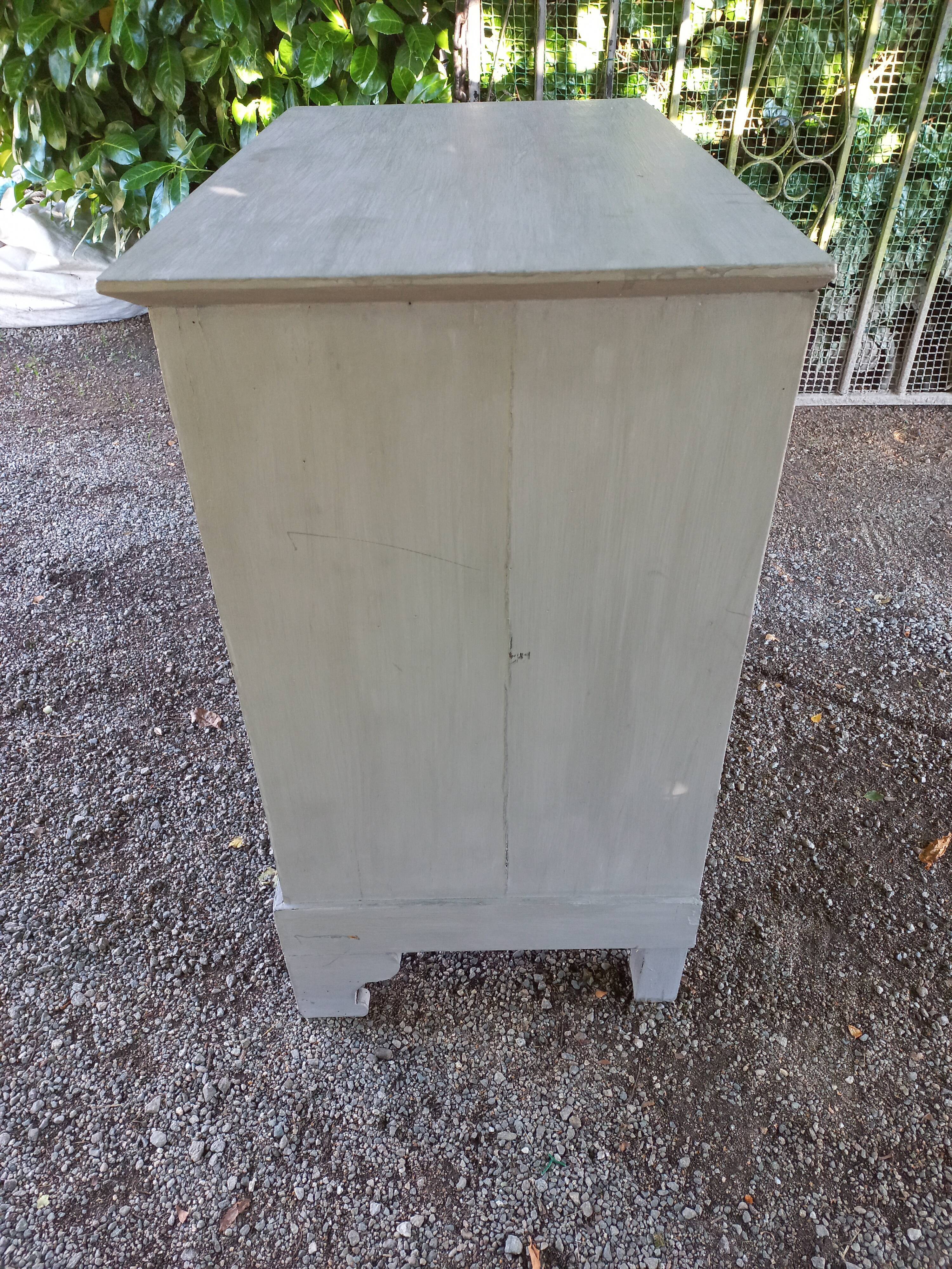 Chest of drawers late nineteenth century patinated gray