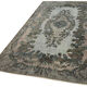 Handmade Hi-Low Pile Turkish 1980s 191 cm x 296 cm Grey Rug