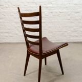 'Quattro Colori' Teak and Leatherette Dining Chairs
