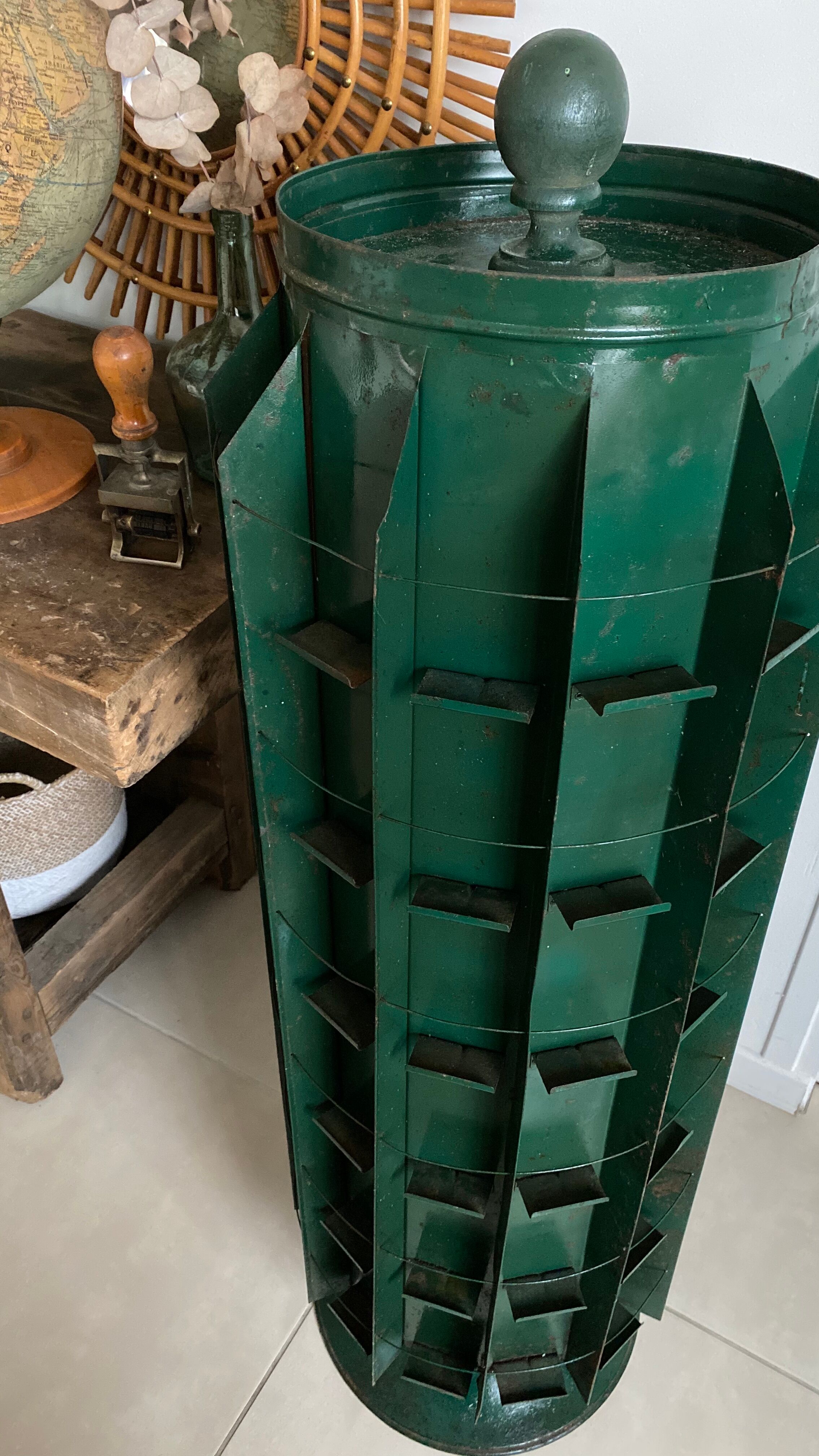Ancient seed-bag turnstile display