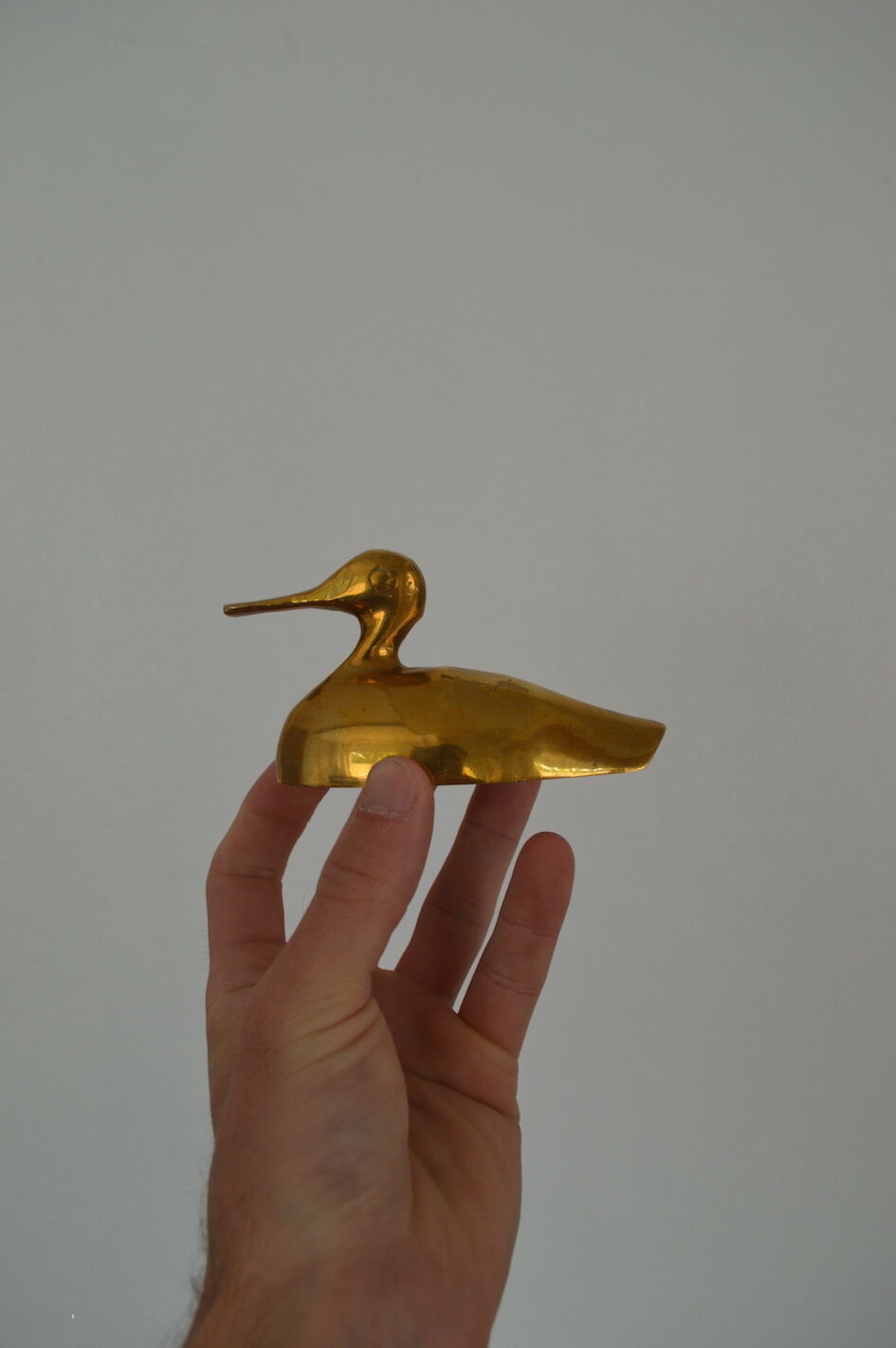 Suite of 3 brass ducks
