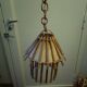 Vintage 60s rattan pendant light
