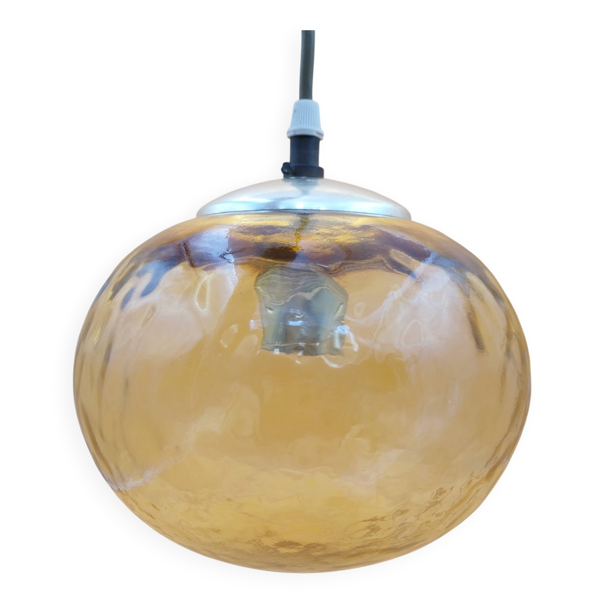 Suspension Parscot Globe amber