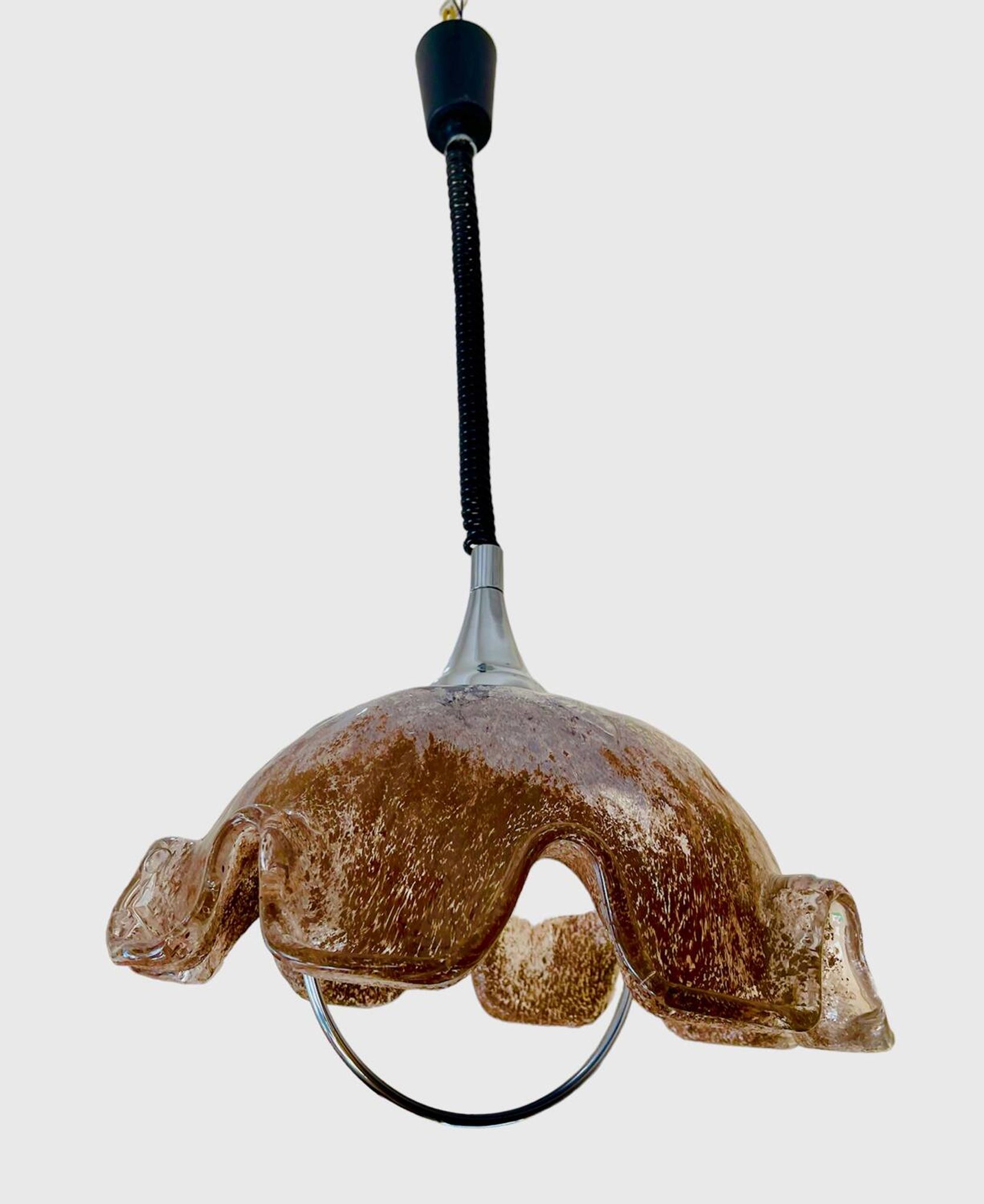 Mazzega Murano glass pendant light, Italy 1970