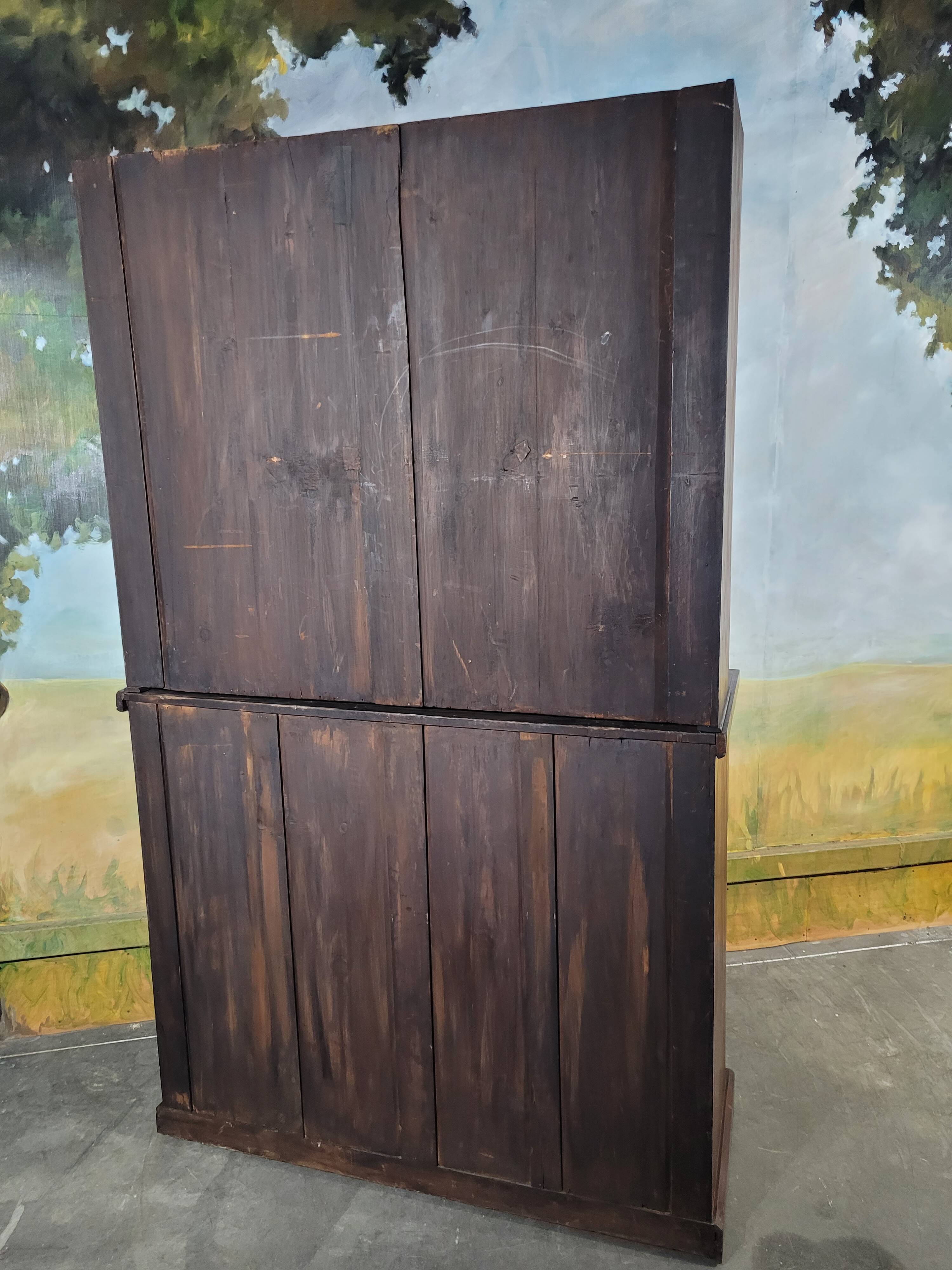 English mahogany desk bookcase