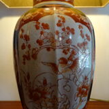 Faience lamp Imari XIXth foot bronze frame