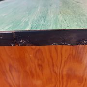 Mado wooden buffet, green and black tray, vintage