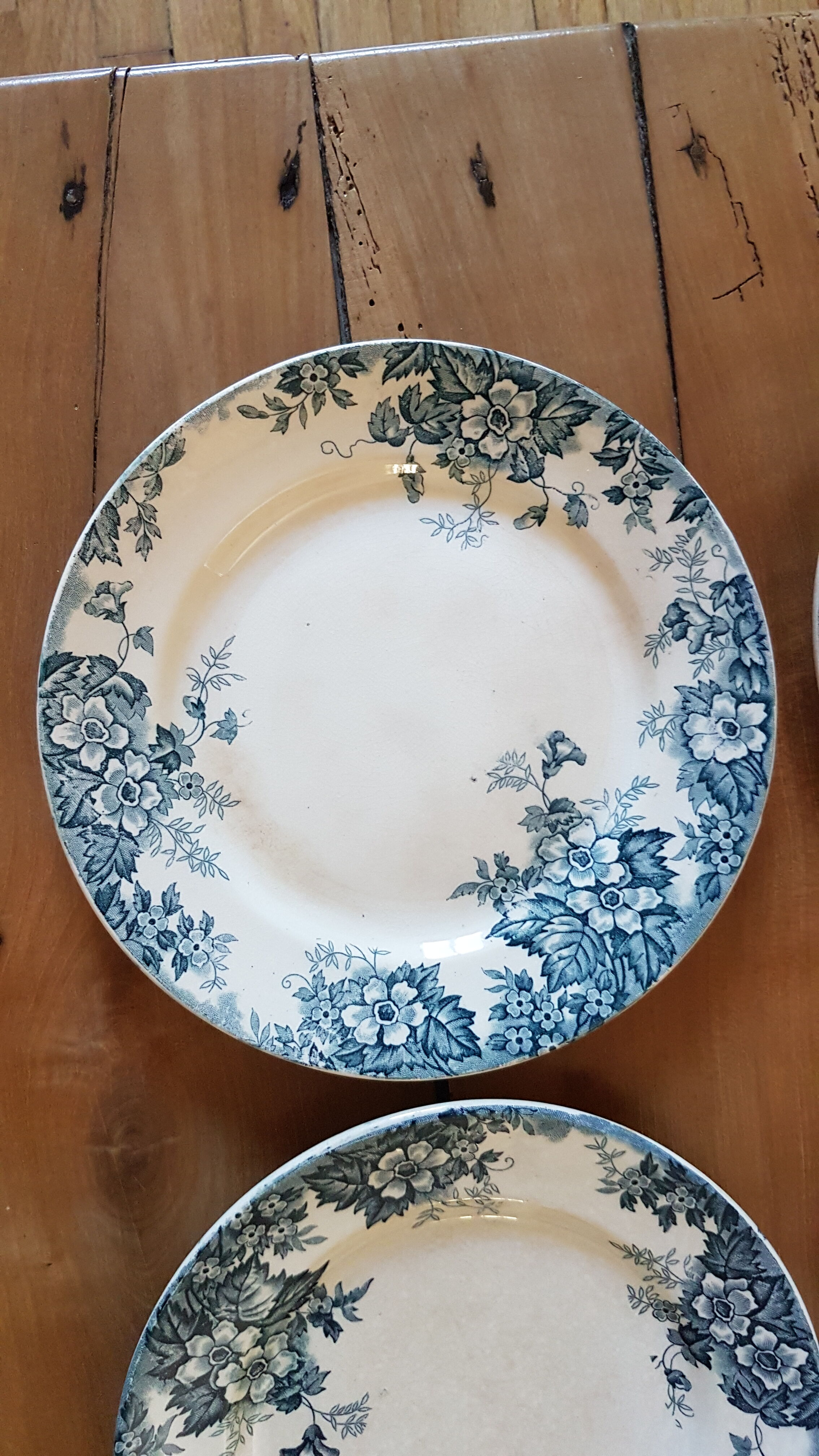 Set of 8 flat plates Saint Amand and Hamage