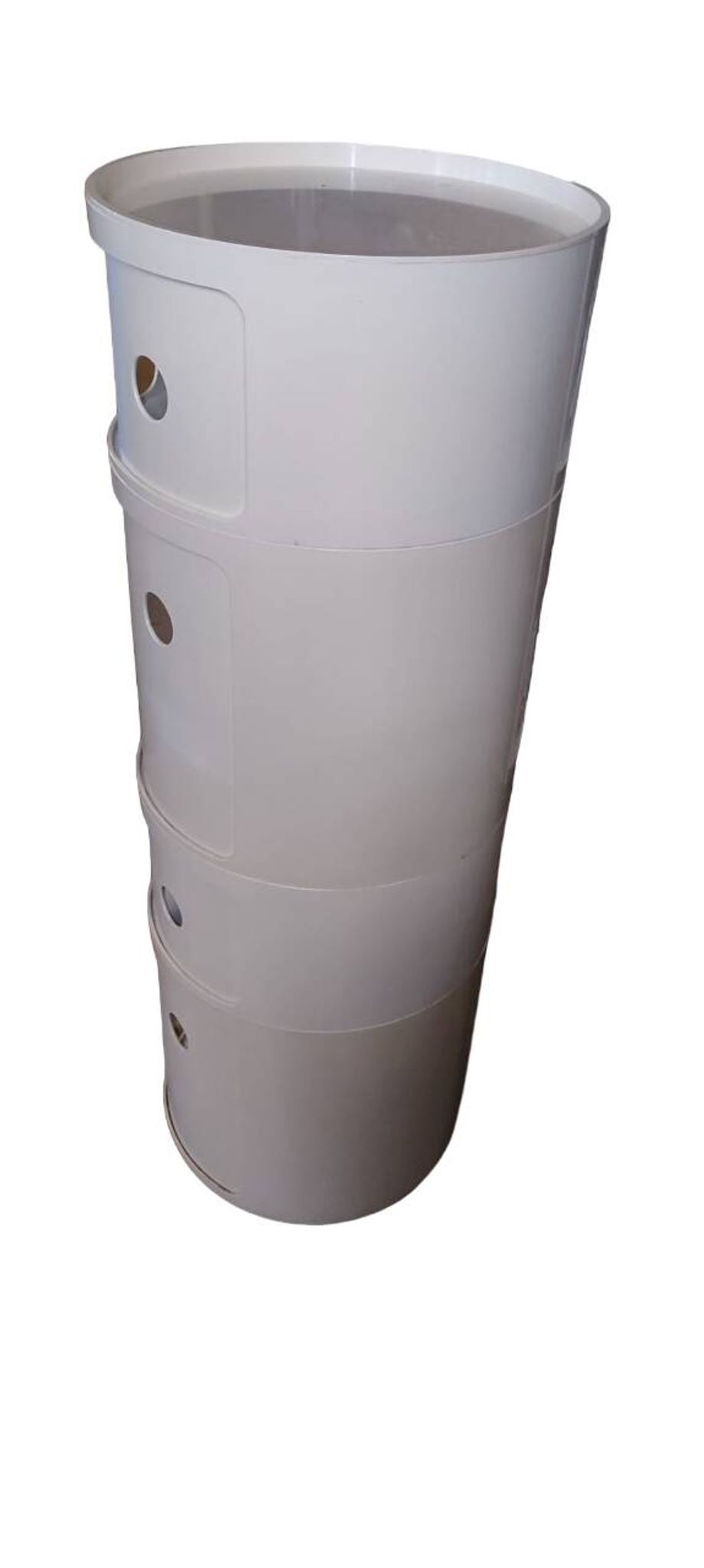 White Componibili unit by Anna Castelli for Kartell Binasco (Milano), 1960s made in Italy.