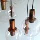 Large Copper & Glass Pendant Lamp from Raak, 1960s