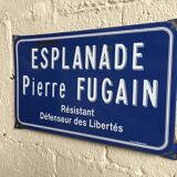 Enamelled old street sign