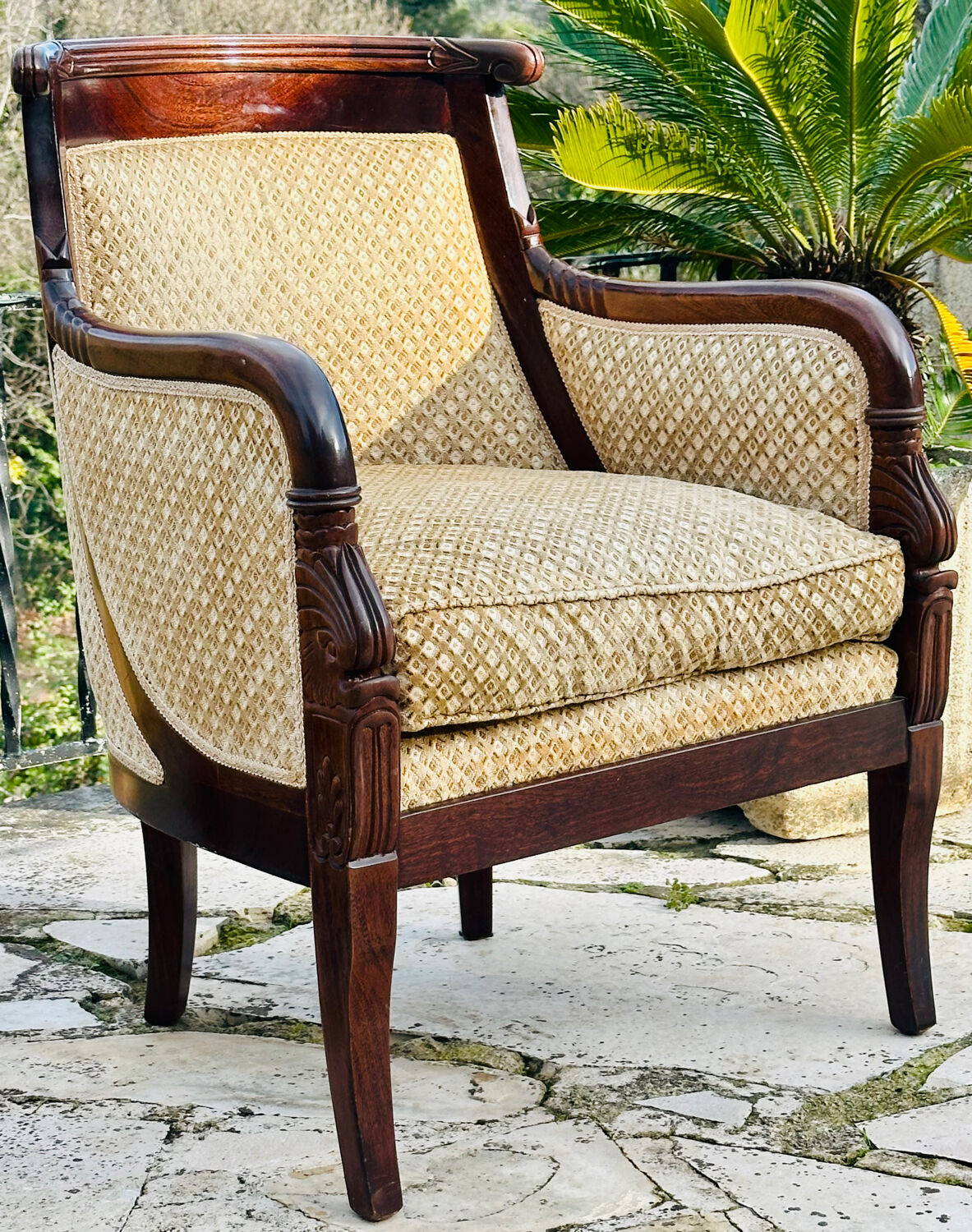 Mobilier de salon en Acajou Massif D’époque Empire