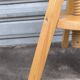 Solid wood workshop stool with screws