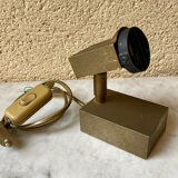 Halogen spot lamp solid brass modernist vintage design 70s